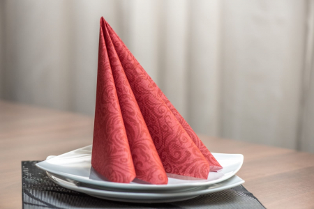 Zsebes evőeszköz-tartó szalvéta Tissue Deluxe – Szürke / 40 × 40 cm / 100 db [5]