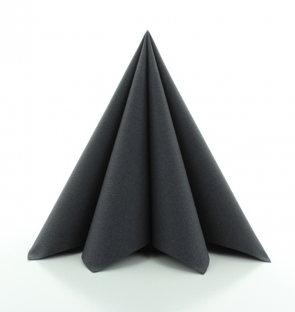 ÜNNEPI ASZTALI SZALVÉTÁK - Ünnepi asztali szalvéták Linclass – Fekete / 40 × 40 cm / 50 db