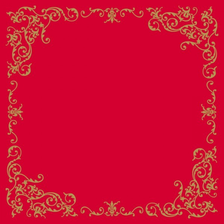 Karacsonyi asztalterito Linclass - Pomp gold-rot / arany-piros / 80 × 80 cm / 20 db [1]