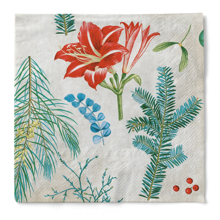 Karacsonyi 3 retegu tissue szalvetak - Amaryllis / 33 × 33 cm / 100 db [1]