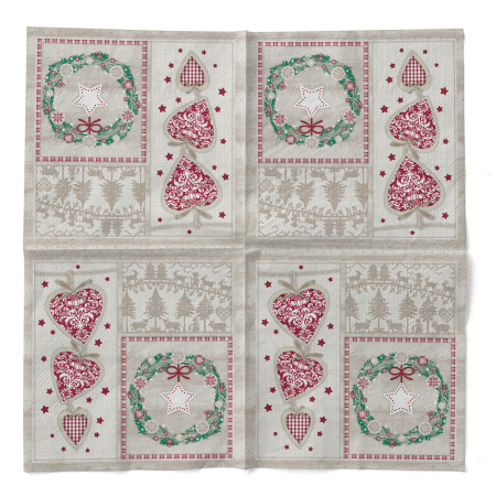 Karacsonyi 3 retegu tissue szalvetak - Benita / 33 × 33 cm / 100 db [2]