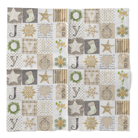 Karacsonyi 3 retegu tissue szalvetak - Candy / 33 × 33 cm / 100 db [2]