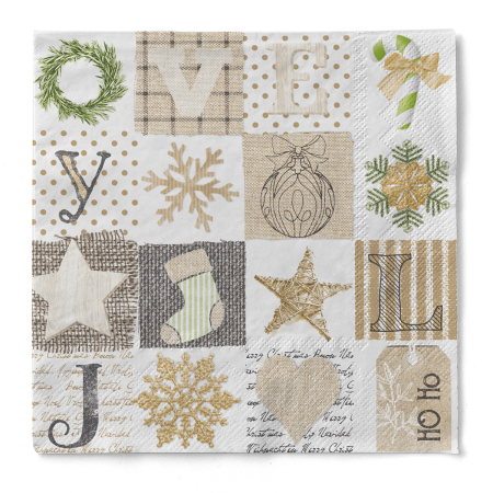 Karacsonyi 3 retegu tissue szalvetak - Candy / 33 × 33 cm / 100 db [1]