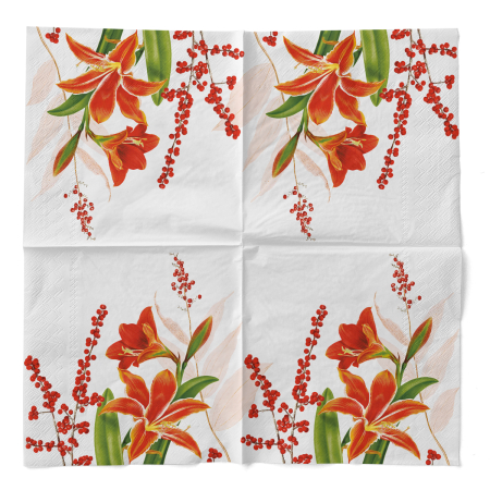 Karacsonyi 3 retegu tissue szalvetak - Felina / 40 × 40 cm / 100 db [2]