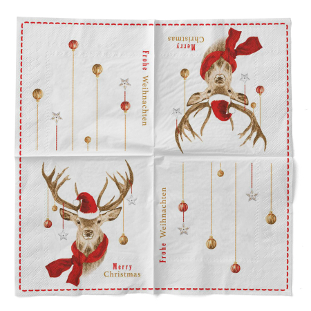 Karacsonyi 3 retegu tissue szalvetak - Janosch / 33 × 33 cm / 100 db [2]