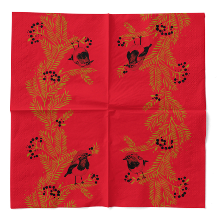 Karacsonyi 3 retegu tissue szalvetak - Jesse / 33 × 33 cm / 100 db [2]