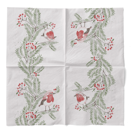 Karacsonyi 3 retegu tissue szalvetak - Jesse / 40 × 40 cm / 100 db [2]