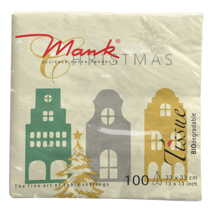 Karacsonyi 3 retegu tissue szalvetak - Julika / 33 × 33 cm / 100 db [1]