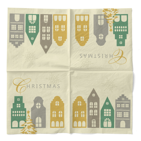 Karacsonyi 3 retegu tissue szalvetak - Julika / 33 × 33 cm / 100 db [2]