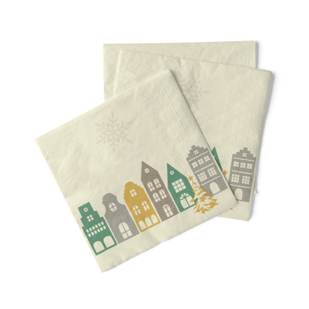 Karacsonyi tissue szalvetak 40 x 40 – Rendelesre - Karacsonyi 3 retegu tissue szalvetak - Julika / 40 × 40 cm / 100 db