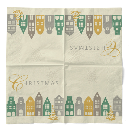 Karacsonyi 3 retegu tissue szalvetak - Julika / 40 × 40 cm / 100 db [2]