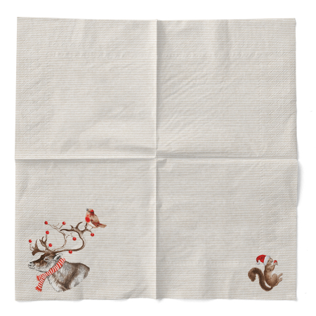 Karacsonyi 3 retegu tissue szalvetak - Knut / 40 × 40 cm / 100 db [2]
