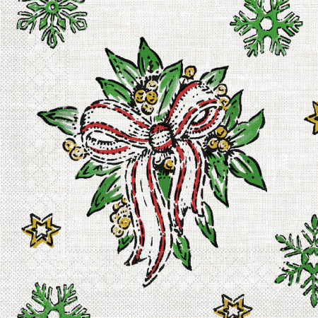 Karacsonyi tissue szalvetak 33 x 33 – Rendelesre - Karacsonyi 3 retegu tissue szalvetak - Liane schwarz / fekete / 33 × 33 cm / 100 db