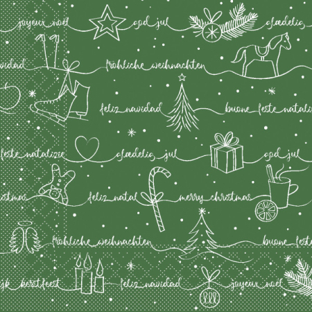 Karacsonyi tissue szalvetak 33 x 33 – Rendelesre - Karacsonyi 3 retegu tissue szalvetak - Pinea / 33 × 33 cm / 100 db