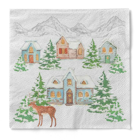 Karacsonyi 3 retegu tissue szalvetak - Sandy / 33 × 33 cm / 100 db [1]