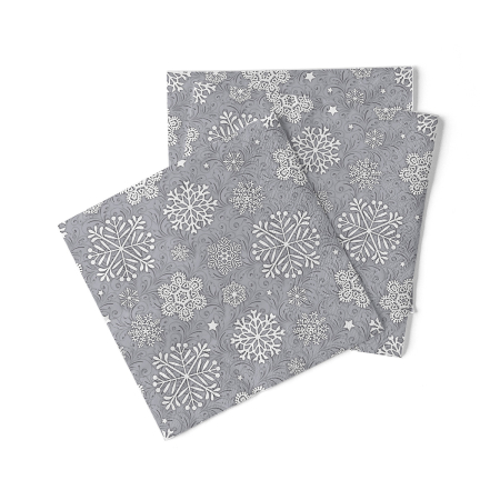 Karacsonyi tissue szalvetak 33 x 33 – Rendelesre - Karacsonyi 3 retegu tissue szalvetak - Steven silbergrau / ezustszurke / 33 × 33 cm / 100 db