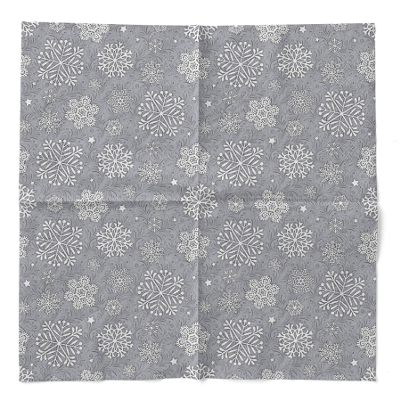 Karacsonyi 3 retegu tissue szalvetak - Steven silbergrau / ezustszurke / 33 × 33 cm / 100 db [2]