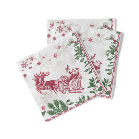 Karacsonyi tissue szalvetak 40 x 40 – Rendelesre - Karacsonyi 3 retegu tissue szalvetak - Tiemen / 40 × 40 cm / 100 db