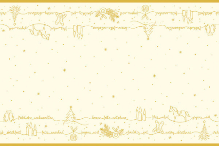 Karacsonyi asztalfutok – Rendelesre - Karacsonyi asztalfuto, Linclass - Ravin champagner-gold / pezsgoszin-arany / 40 × 24 cm / 1 db