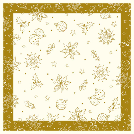 Karacsonyi asztalteritok – Rendelesre - Karacsonyi asztalterito Linclass - Milan champagner / pezsgoszin / 80 × 80 cm / 20 db