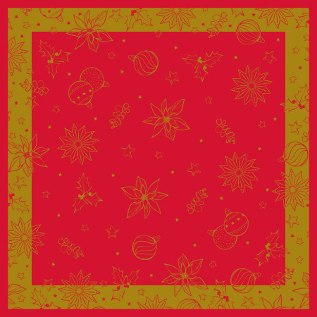 Karacsonyi asztalteritok – Rendelesre - Karacsonyi asztalterito Linclass - Milan rot / piros / 80 × 80 cm / 20 db