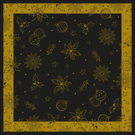 Karacsonyi asztalteritok – Rendelesre - Karacsonyi asztalterito Linclass - Milan schwarz / fekete / 80 × 80 cm / 20 db