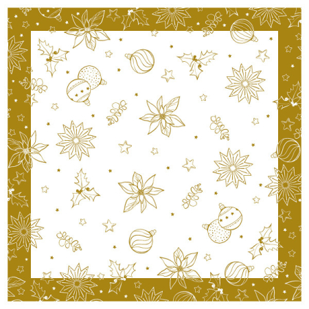 Karacsonyi asztalteritok – Rendelesre - Karacsonyi asztalterito Linclass - Milan weiss / feher / 80 × 80 cm / 20 db