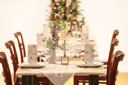 Karacsonyi asztalterito Linclass - Snowman / 80 × 80 cm / 20 db [1]