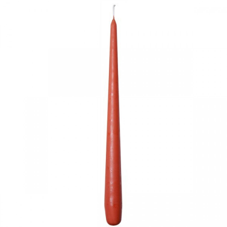 GYERTYÁK - Kúpos gyertya, téglavörös / Ø 2,2 cm × magasság 28 cm / égési idő 10 óra  