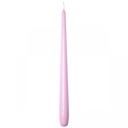 GYERTYÁK - Kúpos gyertya, halványrózsaszín / Ø 2,2 cm × magasság 28 cm / égési idő 10 óra  