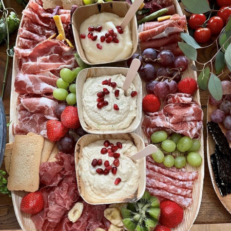 Platouri mari catering, biodegradabile, din scoarta de palmier, 550 x 360 x h25mm, 5 db [1]