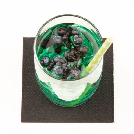 ÜNNEPI SZALVÉTÁK – EGYSZÍNŰ - Szalvéták cocktail Softpoint - Fekete / 24x24 cm / 100 db