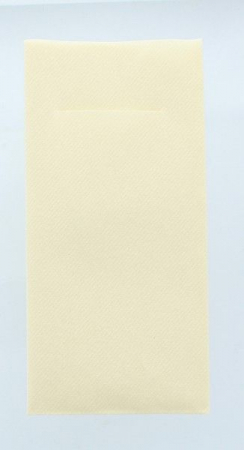 Zsebes evőeszköztartó szalvéta, Linclass – Krém / 40 × 40 cm / 75 db [1]