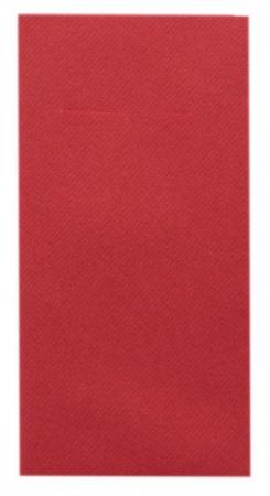 Zsebes evőeszköztartó szalvéta – Linclass Piros / 40 × 40 cm / 12 db   [1]