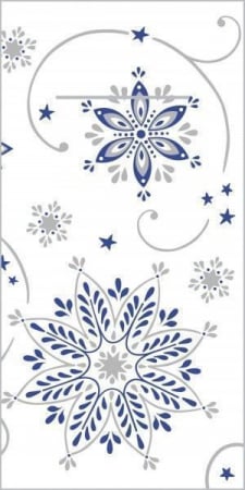 Linclass, PRÉMIUM MINŐSÉG - Evőeszköztartó szalvéta – Linclass Kristály (királyfehér-ezüst) / 40 × 40 cm / 75 db  