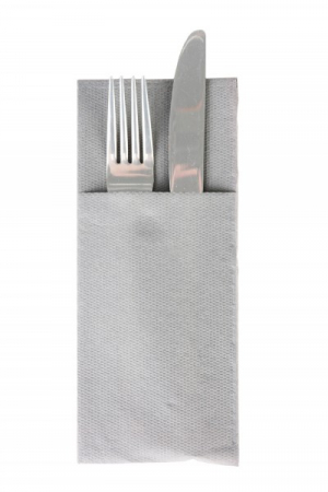 Softpoint, LEGKELENDŐBB - Zsebes evőeszköztartó szalvéta, Softpoint – Szürke / 33 × 40 cm / 50 db