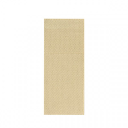 Zsebes evőeszköztartó szalvéta, Softpoint – Sötét krém / 33 × 40 cm / 50 db [1]