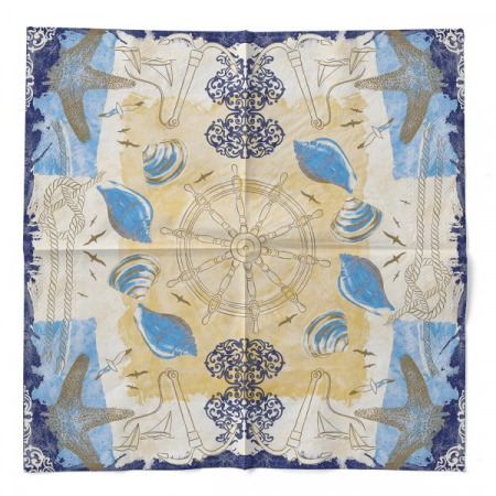 3 rétegű asztali szalvéta, Tissue – Del Mar (tengerparti minta) / 33 × 33 cm / 100 db [3]