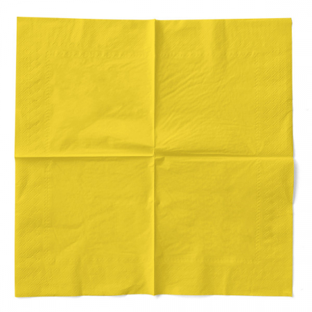 3 rétegű asztali szalvéta, Tissue – Sárga / 33 × 33 cm / 20 db [3]