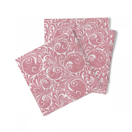 Karacsonyi 3 retegu tissue szalvetak - Jordan weiss-bordeaux / feher-bordó / 40 × 40 cm / 100 db [1]