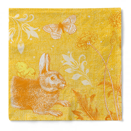 Asztali szalvéták, 3 rétegű, mintás - 3 rétegű asztali szalvéta, Tissue – Peter (nyuszi) / 40 × 40 cm / 100 db