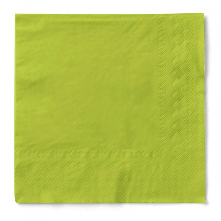 Termékek - Háromrétegű asztali szalvéta Tissue – Zöld (kivi zöld) / 33 × 33 cm / 100 db