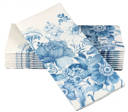 Airlaid ünnepi asztali szalvéta – Kék Garden / 48 × 43 cm / 60 db [7]