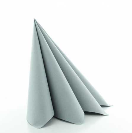 ÜNNEPI SZALVÉTÁK – SZÜLETÉSNAP VAGY KERESZTELŐ - Ünnepi asztali szalvéta – Linclass Szürke / 40 × 40 cm / 12 db  