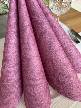 Ünnepi asztali szalvéta, Linclass – Jacquard (lila) / 40 × 40 cm / 12 db [5]