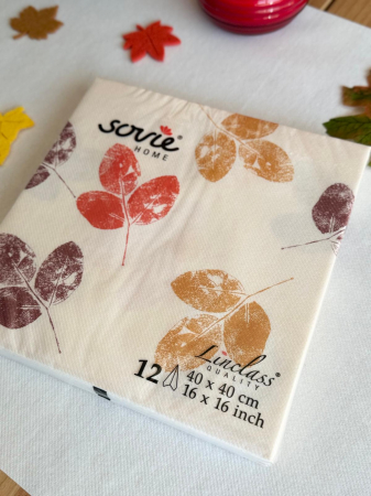 Ünnepi asztali szalvéta – Linclass Jola (őszi minta) / 40 × 40 cm / 12 db   [5]