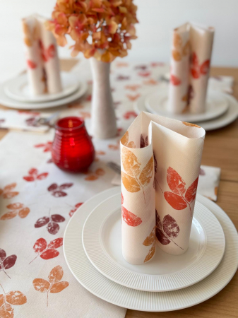 Ünnepi asztali szalvéta – Linclass Jola (őszi minta) / 40 × 40 cm / 12 db   [1]