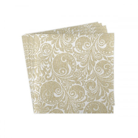 Ünnepi asztali szalvéták, Linclass – Jordan (arany púder) / 40 × 40 cm / 50 db [3]