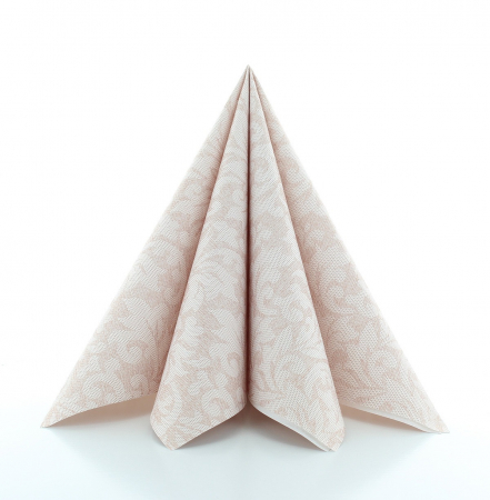 ÜNNEPI SZALVÉTÁK – SZÜLETÉSNAP VAGY KERESZTELŐ - Szalvéták asztali ünnepi Linclass - Mika (bézs) / 40 x 40 cm / 50 db