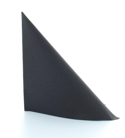 Ünnepi asztali szalvéta, Linclass – Fekete / 40 × 40 cm / 12 db [1]